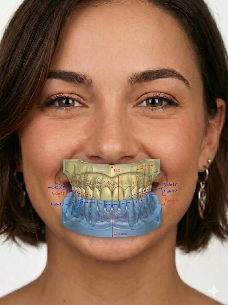 Analyse 3D technique de prothèse dentaire numérique